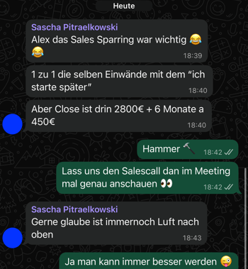 Kunden-Chat Testimonial