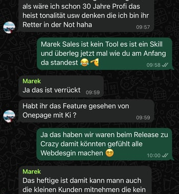 Kunden-Chat Testimonial