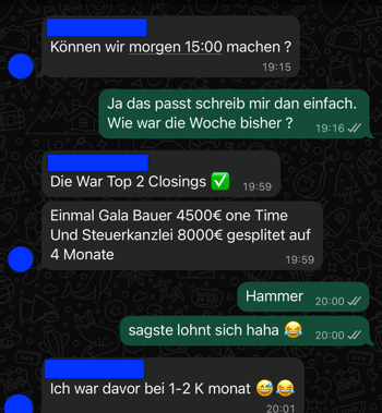 Kunden-Chat Testimonial