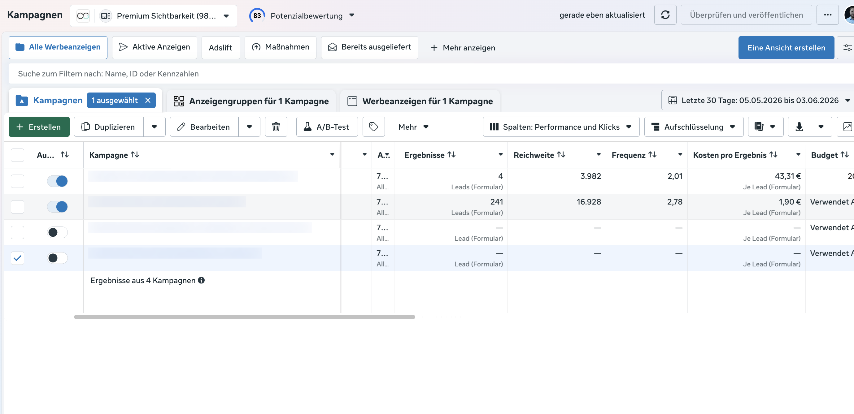 Werbeanzeigen-Manager Einblick — Martin Michel